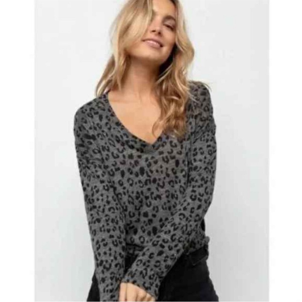 Rails Sami Charcoal Leopard Print Linen Lyocell S… - image 2